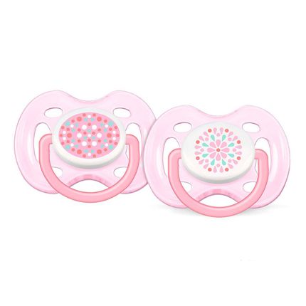 Chupeta Contemporânea BPA Free 2pçs Rosa (0-6m) - Philips Avent Chupeta Contemporânea BPA Free 2pçs Rosa (0-6m) - Philips Avent