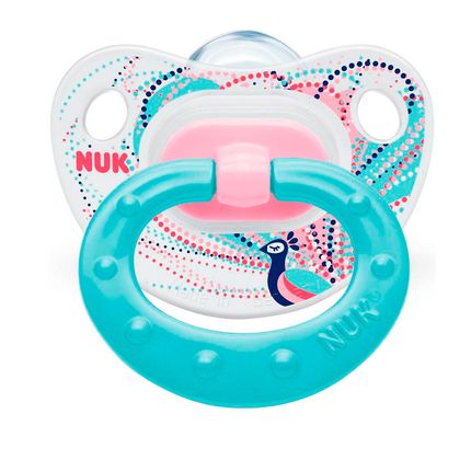 Chupeta Classic Silicone Girl Peacock Tam 2 (6m+) - NUK Chupeta Classic Silicone Girl Peacock Tam 2 (6m+) - NUK