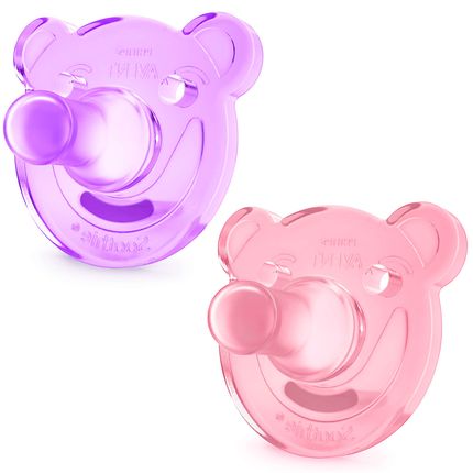 Chupeta Soothie Silicone BPA Free 2pçs (0-3m) Rosa e Lilás - ... Chupeta Soothie Silicone BPA Free 2pçs (0-3m) Rosa e Lilás - ...