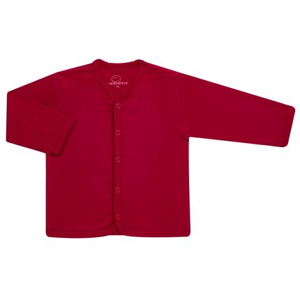 Casaco para bebe em algodão Vermelho - Dedeka Casaco para bebe em algodão Vermelho - Dedeka