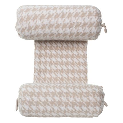Segura nenê em tricot Pied Poule Caqui - Petit Segura nenê em tricot Pied Poule Caqui - Petit