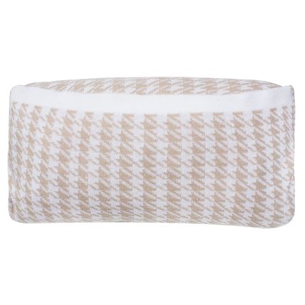 Almofada retangular para berço em tricot Pied Poule Caqui - ... Almofada retangular para berço em tricot Pied Poule Caqui - ...