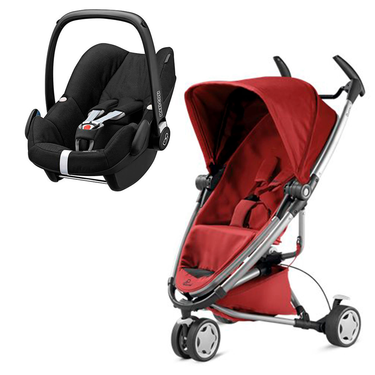 Travel System Bebe Conforto Pebble Plus Black Raven Maxi Cosi Carrinho Zapp Xtra 2 Red Rumour Quinny Bebefacilmobile