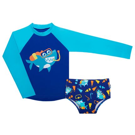 Sunga para bebê com chapéu Sunga para bebê com chapéu