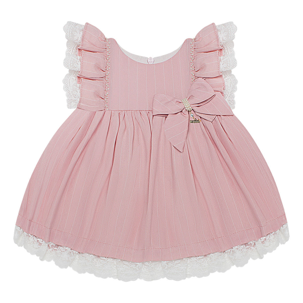vestido de bebê rosa
