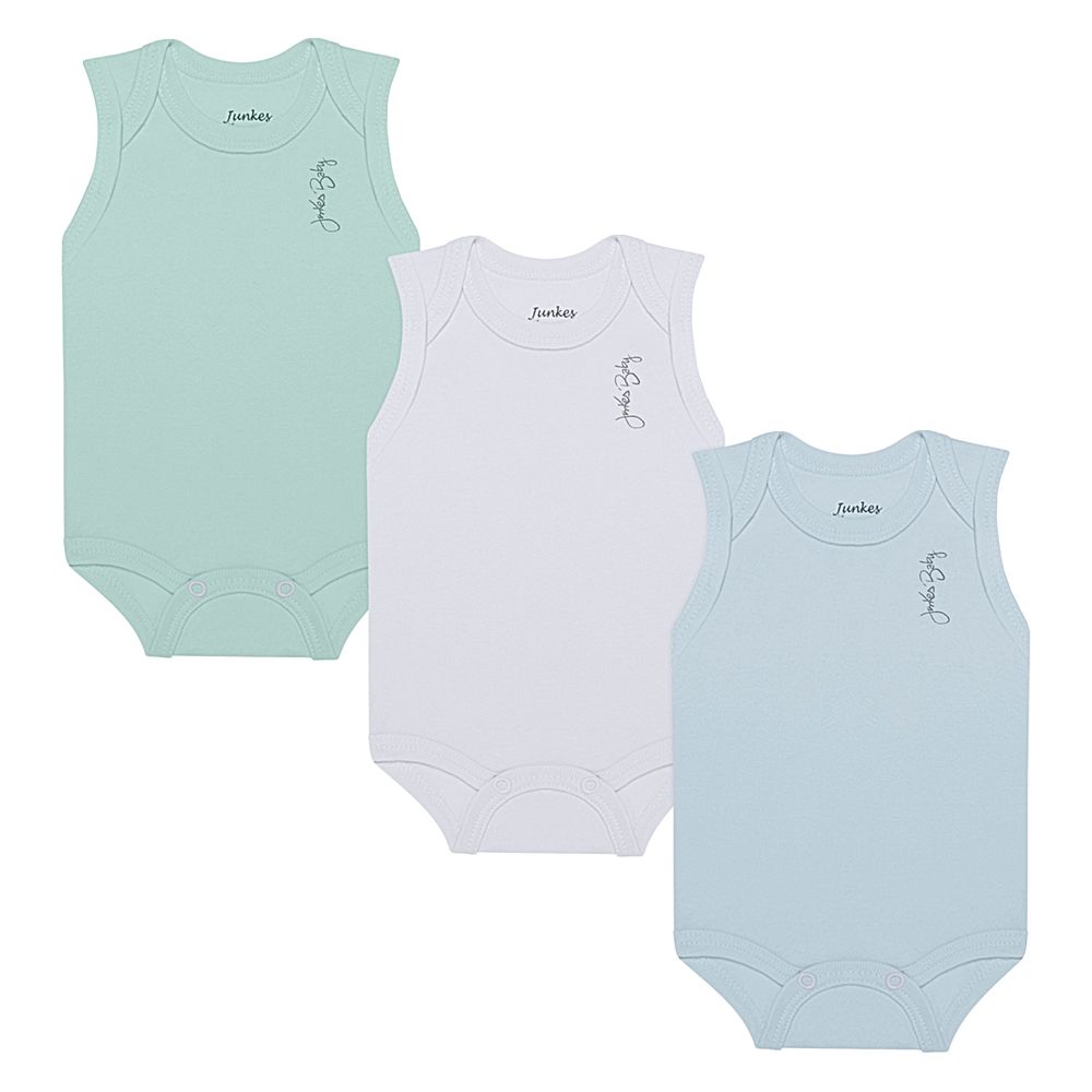 JUN21113-A-moda-bebe-menino-kit-3-bodies-regata-em-suedine-verde-branco-azul-junkes-baby-no-bebefacil-loja-de-roupas-enxoval-e-acessorios-para-bebes