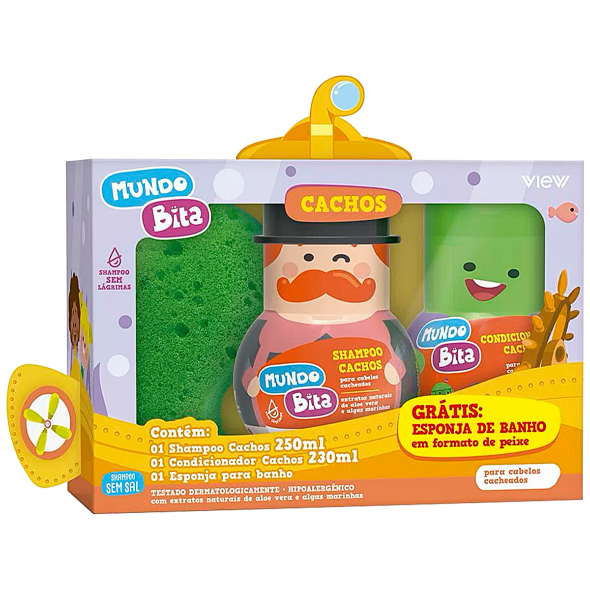Kit de Banho Shampoo + Condicionador + Esponja Cachos Mundo Bita - View -  bebefacilMobile