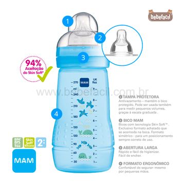 Mam Biberon Easy Active baby bottle 270ml Azul