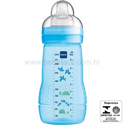 Mam Biberón Easy Active 2+m 270 ml Azul - Atida