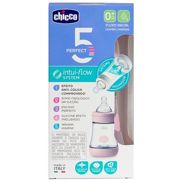 CH1030-C-Mamadeira-Perfect-5-150ml-Fluxo-Inicial-Rosa-0m----Chicco