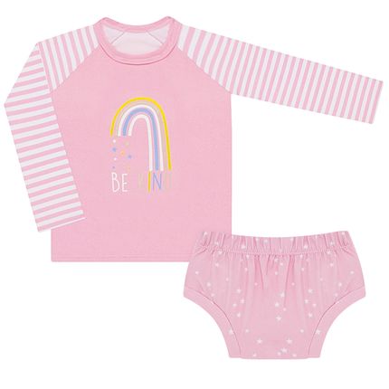 Zanjkr Kawaii Clothes, Conjunto de três peças de roupa moderna com estampa  de arco-íris bordada para bebês meninas de verão (RD2, 3 a 6 meses)