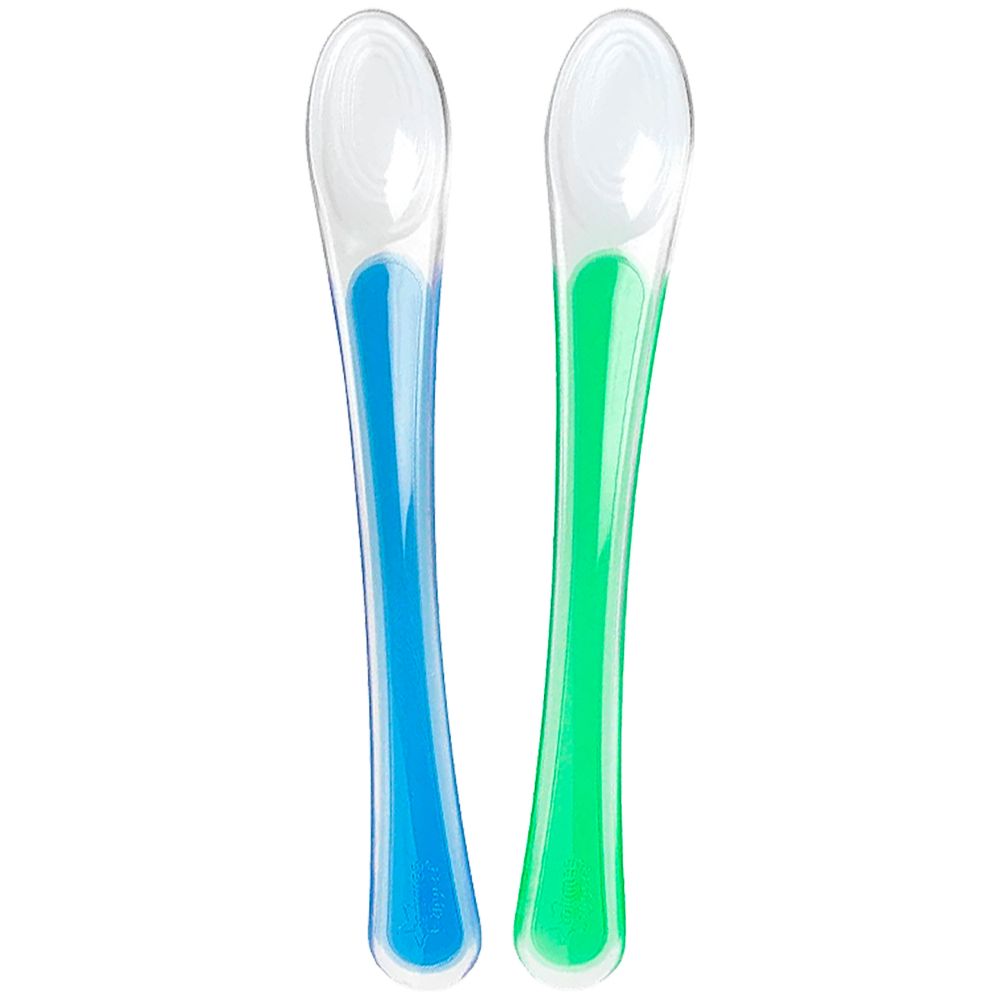 530223-AV-A-Kit-2-Colheres-de-Silicone-First-Spoons-Azul-e-Verde-4m---Tommee-Tippee