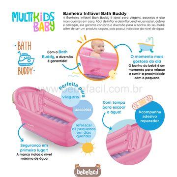 BB1158-C-Banheira-Inflavel-Bath-Buddy-Rosa-6-12m---Multikids-Baby