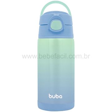BUBA15933-B-Garrafa-Termica-Inox-Parede-Dupla-400ml-Azul-e-Verde-3m---Buba