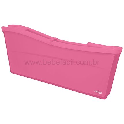 BANHEIRA PORTATIL DOBRAVEL GATINHA COR ROSA CLINGO CLINGO Banheira  DOBRAVELSonho Materno Móveis, Enxoval, Acessórios e Roupas de Bebê