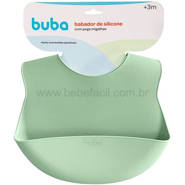 BUBA15641-C-Babador-com-Cata-migalhas-de-Silicone-Verde-3m---Buba