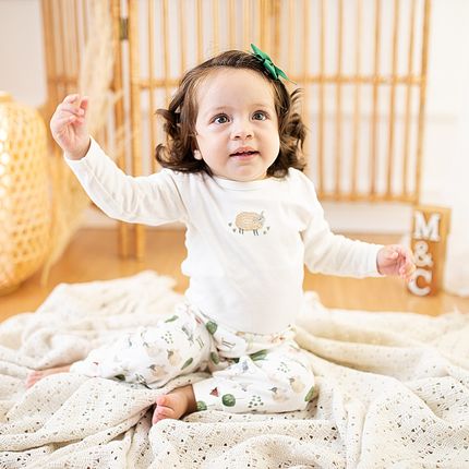 Body longo c/ Calça (Mijão) para bebê em algodão egípcio Farm - Mini & Co.  - bebefacilMobile