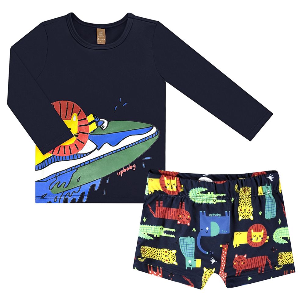 44523-193921-A-moda-praia-conjunto-de-banho-Leao-camiseta-surfista-sunga-up-baby-no-bebefacil