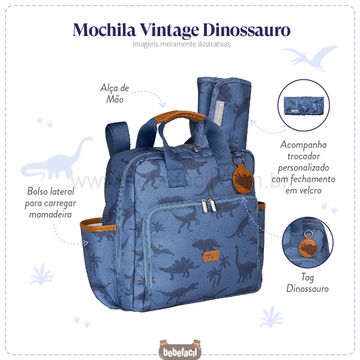 MB12DIN315-F-Mochila-Maternidade-Vintage-Dinossauro---Masterbag