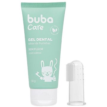 BUBA16563-A-Gel-Dental-sem-Fluor-com-Escova-Massageadora-Buba-Care-50g-0m---Buba